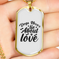 Dogs Never Lie TranspArent Necklace Stainless Steel or 18k Gold Dog Tag 24" Chain-Express Your Love Gifts