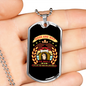 Dogs Not Our Life Necklace Stainless Steel or 18k Gold Dog Tag 24" Chain-Express Your Love Gifts