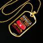 Dogs Not Our Life Red Necklace Stainless Steel or 18k Gold Dog Tag 24" Chain-Express Your Love Gifts