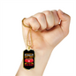Dogs Not Our Life Red Necklace Stainless Steel or 18k Gold Dog Tag 24" Chain-Express Your Love Gifts
