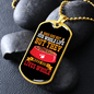 Dogs Not Our Life Red Necklace Stainless Steel or 18k Gold Dog Tag 24" Chain-Express Your Love Gifts
