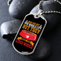 Dogs Not Our Life Red Necklace Stainless Steel or 18k Gold Dog Tag 24" Chain-Express Your Love Gifts