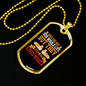 Dogs Not Our Life Yellow Necklace Stainless Steel or 18k Gold Dog Tag 24" Chain-Express Your Love Gifts