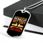 Dogs Not Our Life Yellow Necklace Stainless Steel or 18k Gold Dog Tag 24" Chain-Express Your Love Gifts