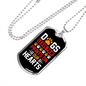 Dogs Paw Prints Our Hearts Necklace Stainless Steel or 18k Gold Dog Tag 24" Chain-Express Your Love Gifts