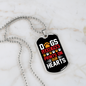 Dogs Paw Prints Our Hearts Necklace Stainless Steel or 18k Gold Dog Tag 24" Chain-Express Your Love Gifts