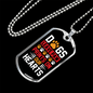 Dogs Paw Prints Our Hearts Necklace Stainless Steel or 18k Gold Dog Tag 24" Chain-Express Your Love Gifts