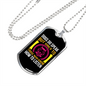 Dogs Speak Yellow Pink Necklace Stainless Steel or 18k Gold Dog Tag 24" Chain-Express Your Love Gifts