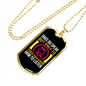 Dogs Speak Yellow Pink Necklace Stainless Steel or 18k Gold Dog Tag 24" Chain-Express Your Love Gifts
