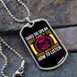 Dogs Speak Yellow Pink Necklace Stainless Steel or 18k Gold Dog Tag 24" Chain-Express Your Love Gifts