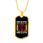 Dogs Speak Yellow Pink Necklace Stainless Steel or 18k Gold Dog Tag 24" Chain-Express Your Love Gifts