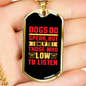 Dogs Speaks Plain Necklace Stainless Steel or 18k Gold Dog Tag 24" Chain-Express Your Love Gifts
