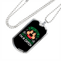 Dogs Thinks I'm a Catch Necklace Stainless Steel or 18k Gold Dog Tag 24" Chain-Express Your Love Gifts