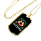 Dogs Thinks I'm a Catch Necklace Stainless Steel or 18k Gold Dog Tag 24" Chain-Express Your Love Gifts