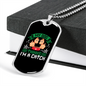Dogs Thinks I'm a Catch Necklace Stainless Steel or 18k Gold Dog Tag 24" Chain-Express Your Love Gifts