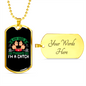Dogs Thinks I'm a Catch Necklace Stainless Steel or 18k Gold Dog Tag 24" Chain-Express Your Love Gifts