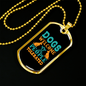 Dogs Welcome People Necklace Stainless Steel or 18k Gold Dog Tag 24" Chain-Express Your Love Gifts