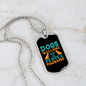 Dogs Welcome People Necklace Stainless Steel or 18k Gold Dog Tag 24" Chain-Express Your Love Gifts