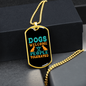 Dogs Welcome People Necklace Stainless Steel or 18k Gold Dog Tag 24" Chain-Express Your Love Gifts