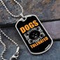 Dogs Welcome People Tolerated Necklace Stainless Steel or 18k Gold Dog Tag 24" Chain-Express Your Love Gifts
