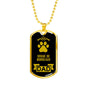 Dogue De Bordeaux Dad Dog Necklace Stainless Steel or 18k Gold Dog Tag W 24" Dog Owner Lover-Express Your Love Gifts