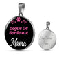 Dogue De Bordeaux Mama Necklace Circle Pendant Stainless Steel or 18k Gold 18-22" Dog Mom Pendant-Express Your Love Gifts