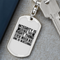 Doing The Right Thing Keychain Stainless Steel or 18k Gold Dog Tag Keyring-Express Your Love Gifts