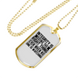 Doing The Right Thing Necklace Stainless Steel or 18k Gold Dog Tag 24" Chain-Express Your Love Gifts