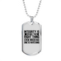 Doing The Right Thing Necklace Stainless Steel or 18k Gold Dog Tag 24" Chain-Express Your Love Gifts