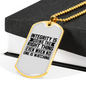 Doing The Right Thing Necklace Stainless Steel or 18k Gold Dog Tag 24" Chain-Express Your Love Gifts