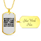 Doing The Right Thing Necklace Stainless Steel or 18k Gold Dog Tag 24" Chain-Express Your Love Gifts