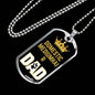 Domestic Mediumhair Cat Dad Necklace Stainless Steel or 18k Gold Dog Tag 24" Chain-Express Your Love Gifts