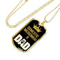 Domestic Mediumhair Cat Dad Necklace Stainless Steel or 18k Gold Dog Tag 24" Chain-Express Your Love Gifts