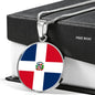 Dominican Republic Flag Necklace Dominican Republic Flag Stainless Steel or 18k Gold 18-22"-Express Your Love Gifts