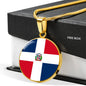 Dominican Republic Flag Necklace Dominican Republic Flag Stainless Steel or 18k Gold 18-22"-Express Your Love Gifts