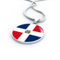 Dominican Republic Flag Necklace Dominican Republic Flag Stainless Steel or 18k Gold 18-22"-Express Your Love Gifts