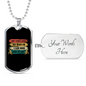 Don'T Always Crash Cycling Necklace Stainless Steel or 18k Gold Dog Tag 24"-Express Your Love Gifts