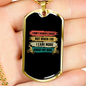 Don'T Always Crash Cycling Necklace Stainless Steel or 18k Gold Dog Tag 24"-Express Your Love Gifts