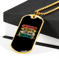 Don'T Always Crash Cycling Necklace Stainless Steel or 18k Gold Dog Tag 24"-Express Your Love Gifts