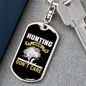 Don'T CAre Hunting Hair Keychain Stainless Steel or 18k Gold Dog Tag Keyring-Express Your Love Gifts