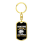 Don'T CAre Hunting Hair Keychain Stainless Steel or 18k Gold Dog Tag Keyring-Express Your Love Gifts