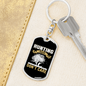 Don'T CAre Hunting Hair Keychain Stainless Steel or 18k Gold Dog Tag Keyring-Express Your Love Gifts