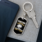 Don'T CAre Hunting Hair Keychain Stainless Steel or 18k Gold Dog Tag Keyring-Express Your Love Gifts