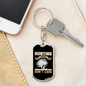 Don'T CAre Hunting Hair Keychain Stainless Steel or 18k Gold Dog Tag Keyring-Express Your Love Gifts