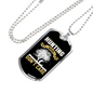 Don'T CAre Hunting Hair Necklace Stainless Steel or 18k Gold Dog Tag 24" Chain-Express Your Love Gifts