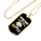 Don'T CAre Hunting Hair Necklace Stainless Steel or 18k Gold Dog Tag 24" Chain-Express Your Love Gifts