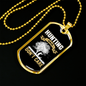 Don'T CAre Hunting Hair Necklace Stainless Steel or 18k Gold Dog Tag 24" Chain-Express Your Love Gifts