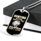 Don'T CAre Hunting Hair Necklace Stainless Steel or 18k Gold Dog Tag 24" Chain-Express Your Love Gifts