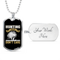 Don'T CAre Hunting Hair Necklace Stainless Steel or 18k Gold Dog Tag 24" Chain-Express Your Love Gifts