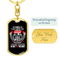 Don'T Ever Flirt With Truck Driver Swivel Keychain Dog Tag Stainless Steel or 18k Gold-Express Your Love Gifts